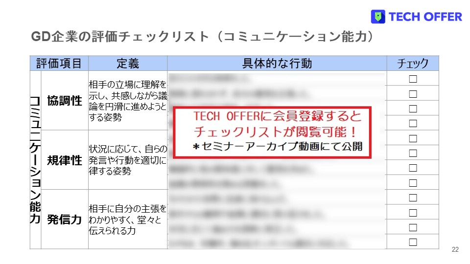企業が実際に利用している評価シート