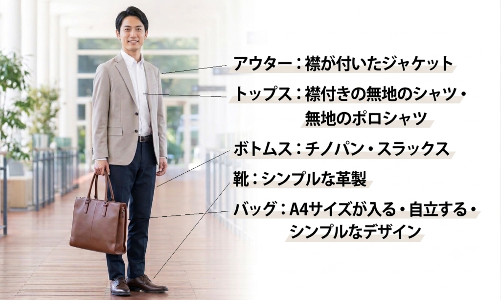 ◎男性の私服例