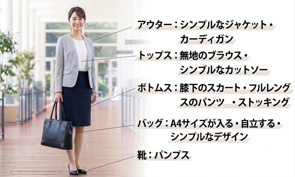 ◎女性の私服例