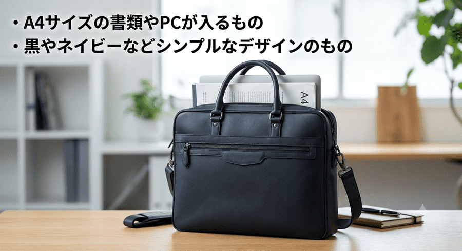 A4サイズの書類やPCが入るもの